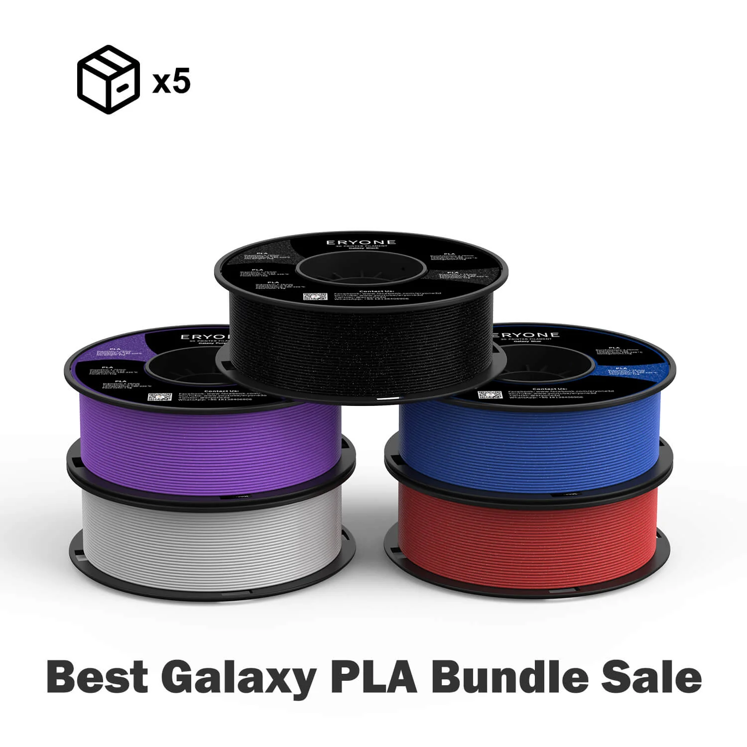 (Bundle Sale) PLA Galaxy Sparkly Glitter Filament,1kg (MOQ:5 Rolls,Mixable ) - Image 4
