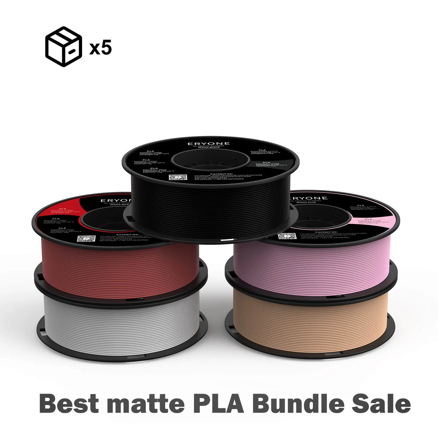 (Bundle Sale) PLA Matte Filament,1kg (MOQ:5 Rolls,Mixable ) - Image 6