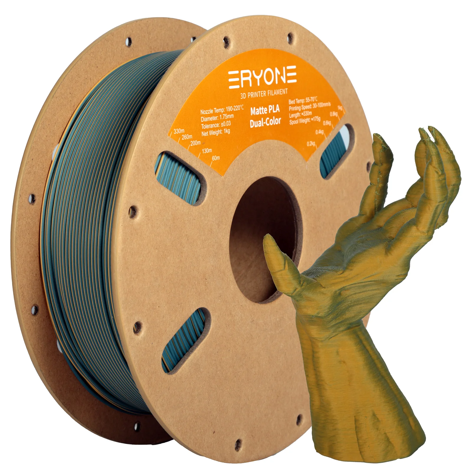 (Pre-Sale)PLA Matte Dual-Color Filament,1kg (MOQ:20 Rolls,Mixable) - Image 3