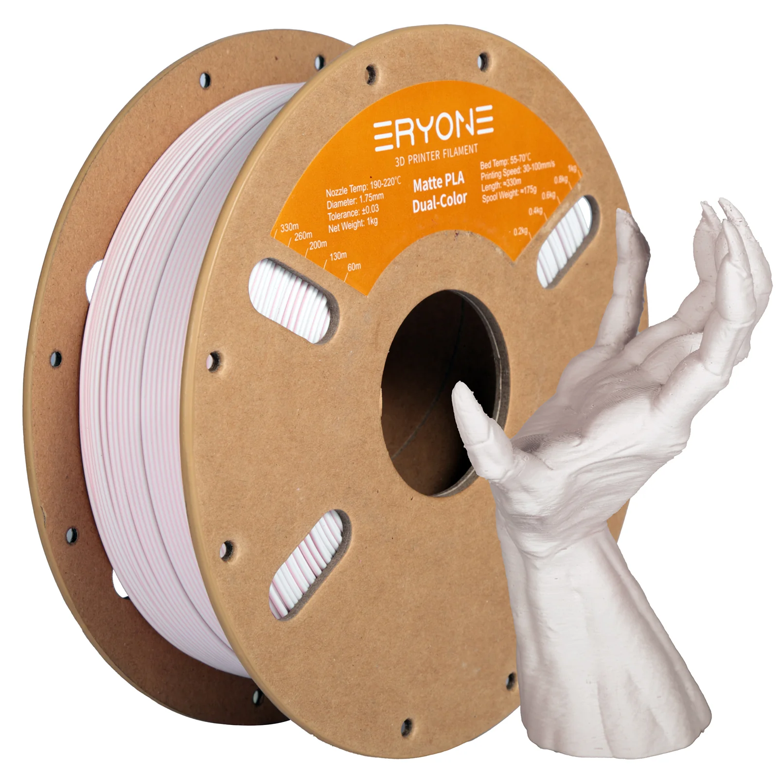 (Pre-Sale)PLA Matte Dual-Color Filament,1kg (MOQ:20 Rolls,Mixable) - Image 4