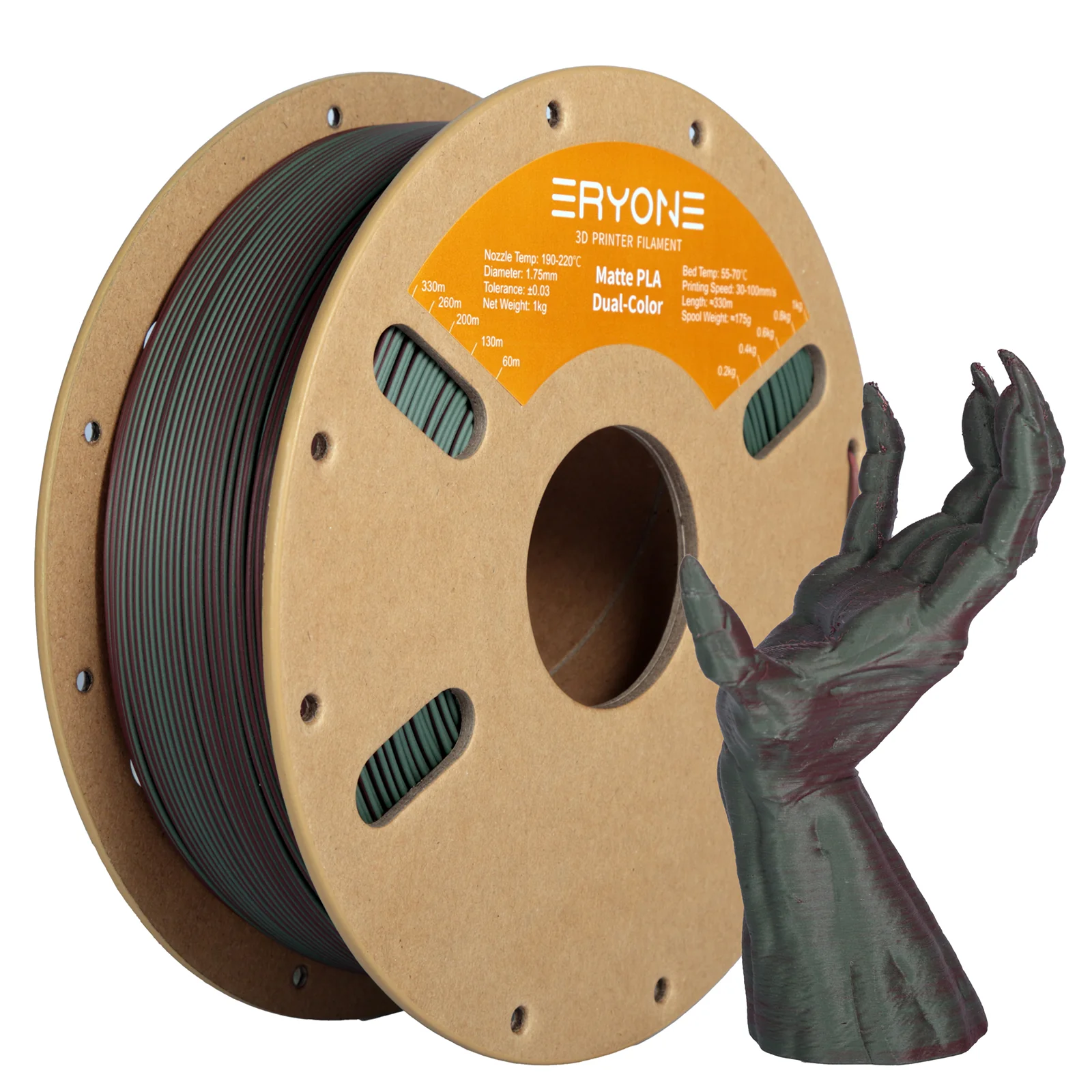 (Pre-Sale)PLA Matte Dual-Color Filament,1kg (MOQ:20 Rolls,Mixable) - Image 6