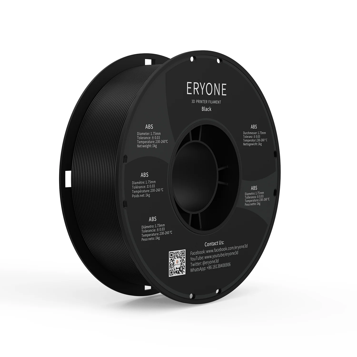 ERYONE ABS 3D Printer Filament 1.75mm, Dimensional Accuracy +/- 0.05 mm 1kg (2.2LBS)/Spool
- Image 3