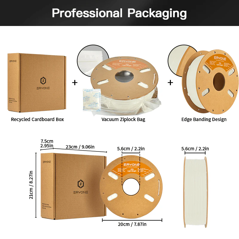 ASA Light-Weight Filament - 1.75mm±0.03mm (750g) - Image 6