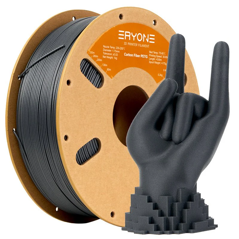 PETG Carbon Fiber Filament - 1.75mm±0.03mm (1kg) - Image 3