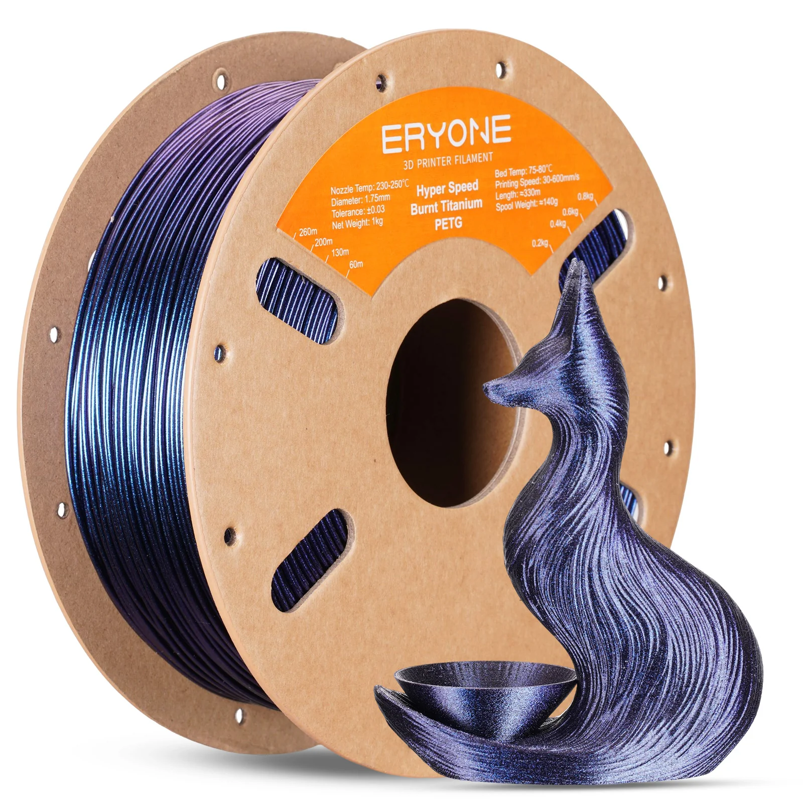 PETG High Speed Burnt Titanium Filament- 1.75mm±0.03mm (1kg) - Image 3