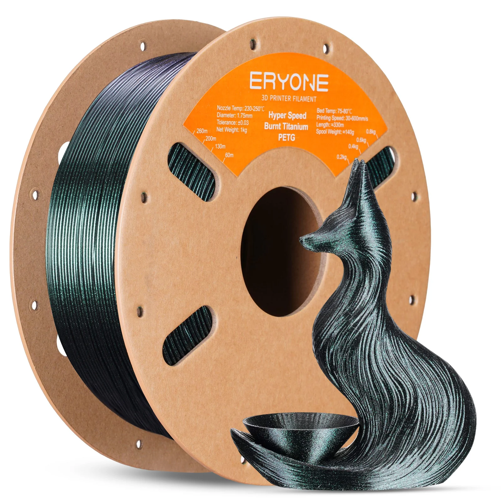PETG High Speed Burnt Titanium Filament- 1.75mm±0.03mm (1kg) - Image 4
