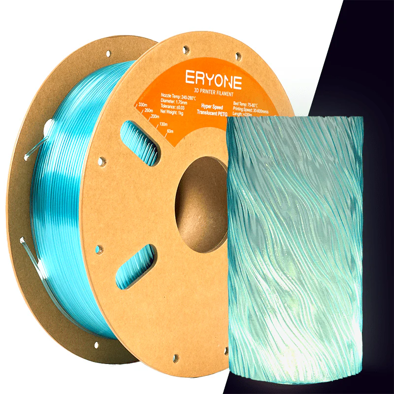 3D Printer Filament, PETG High-Speed Translucent  Filament - 1.75mm±0.03mm (1kg) - Image 4