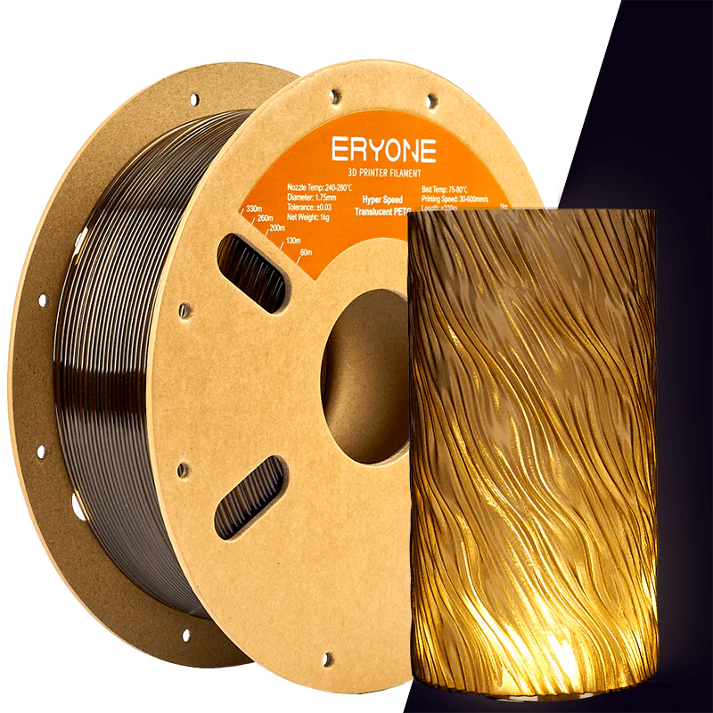 3D Printer Filament, PETG High-Speed Translucent  Filament - 1.75mm±0.03mm (1kg) - Image 6