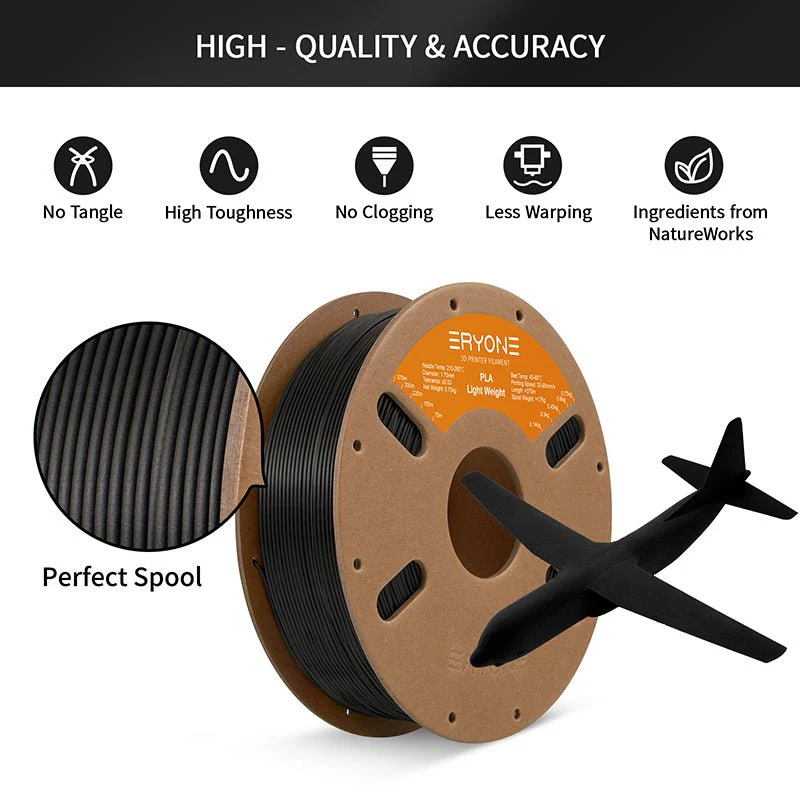 PLA Light Weight Filament - 1.75mm±0.03mm (750g) - Image 3
