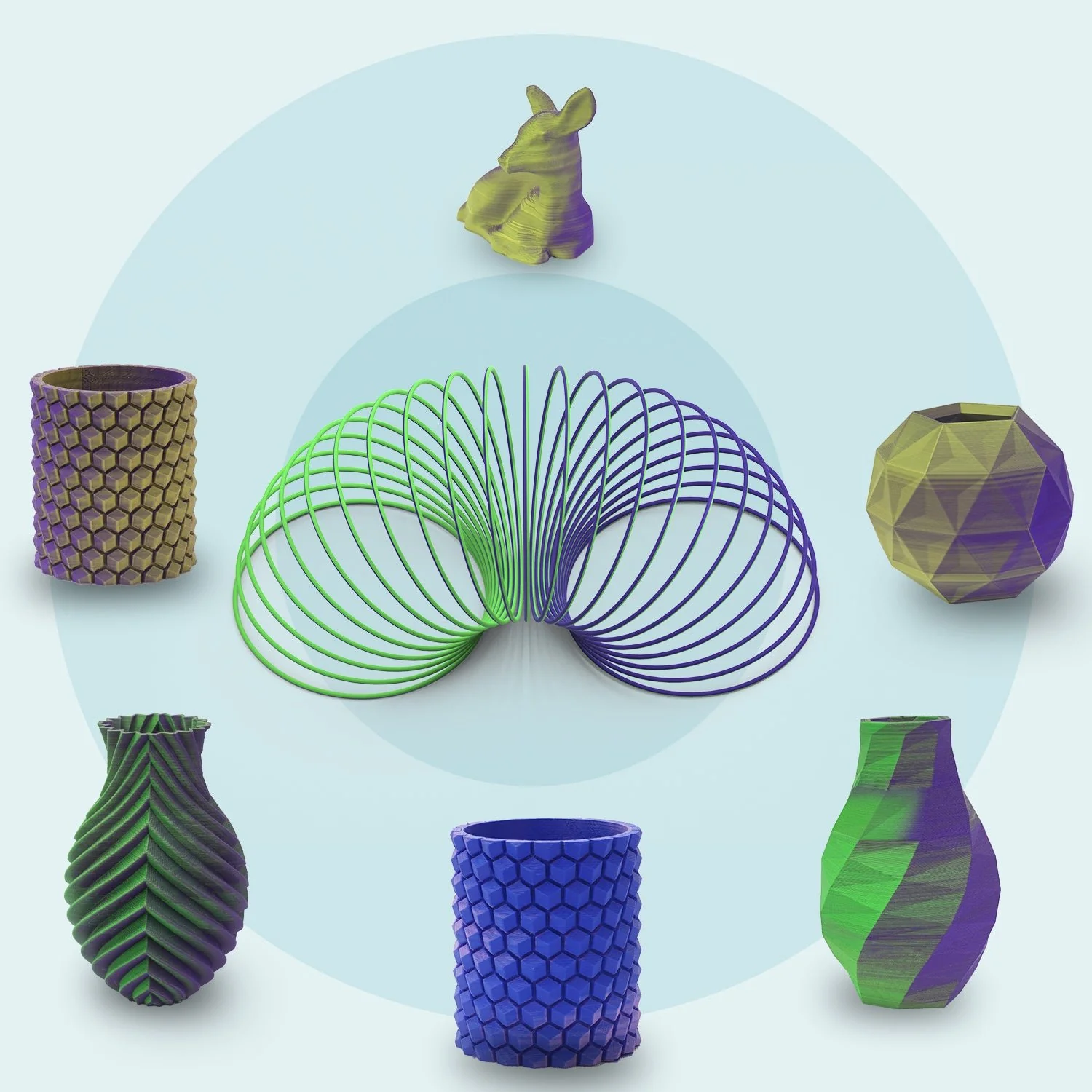3D Printer Filament, PLA Matte Dual-Color Filament，1.75mm±0.03mm（250g）,Total 4 Rolls - Image 3