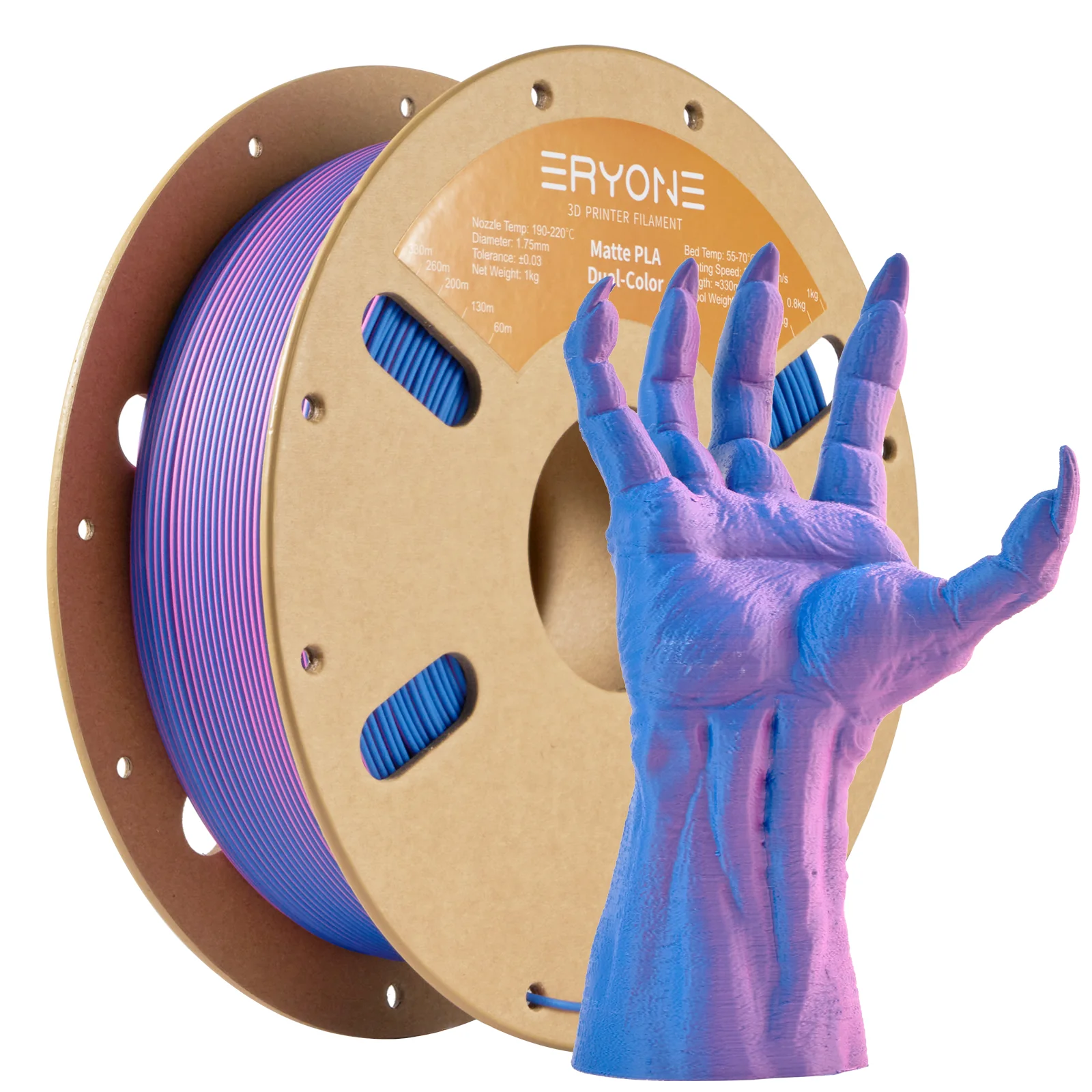 PLA Matte Gradient Dual-Color Filament - 1.75mm±0.03mm (1kg) - Image 16