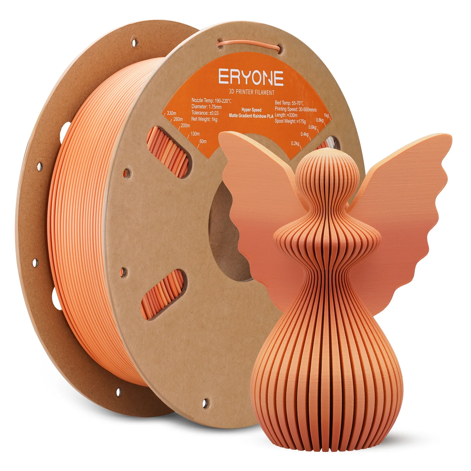 PLA Matte Gradient Dual-Color Filament - 1.75mm±0.03mm (1kg) - Image 8
