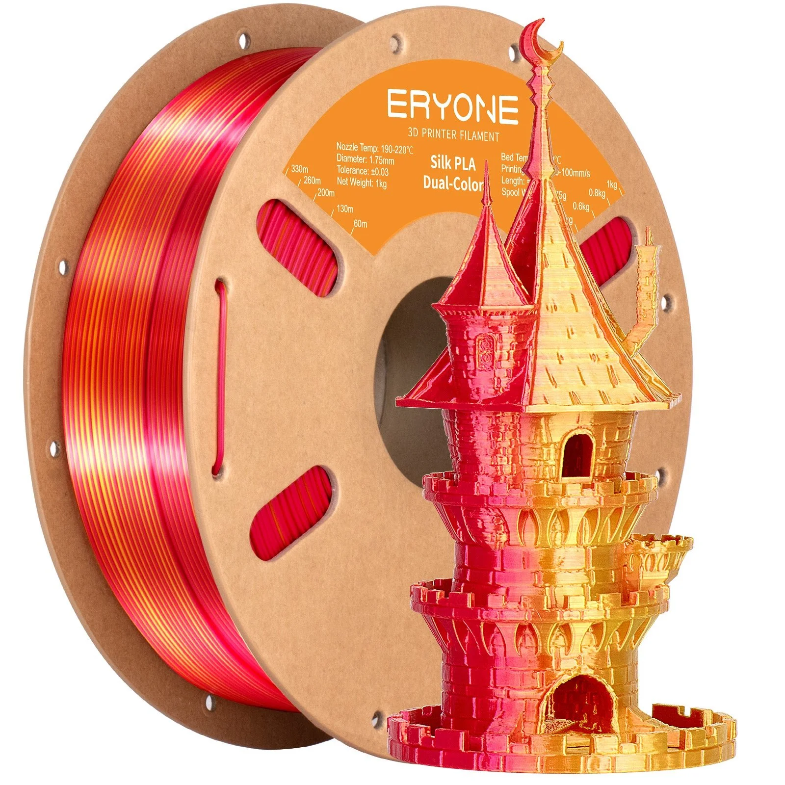 (Bundle Sale)PLA Silk Dual-Color Filament,1kg (MOQ:10 Rolls,Mixable ) - Image 3