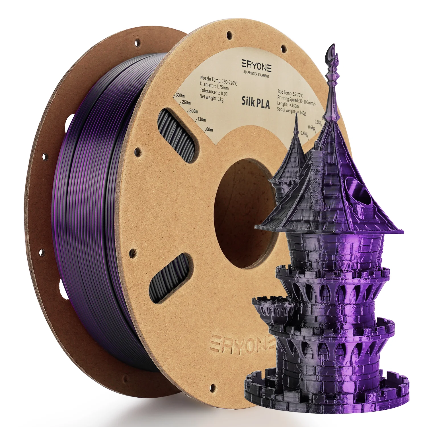 (Bundle Sale)PLA Silk Dual-Color Filament,1kg (MOQ:10 Rolls,Mixable ) - Image 6