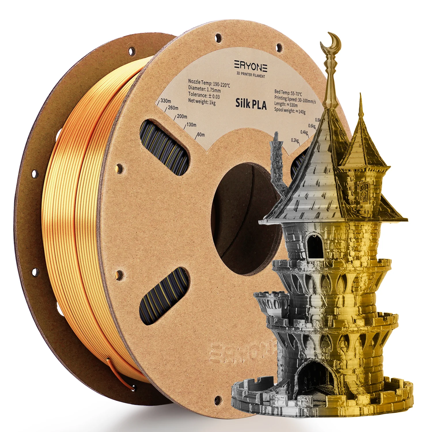 (Bundle Sale)PLA Silk Dual-Color Filament,1kg (MOQ:10 Rolls,Mixable ) - Image 9