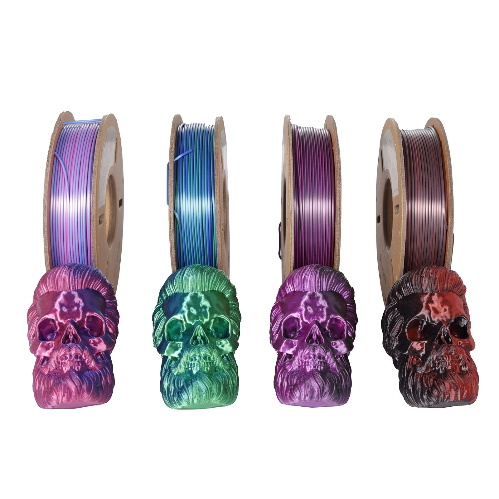 3D Printer Filament, PLA Silk Dual-Color Filament，1.75mm±0.03mm(250g)，Total 4 Rolls - Image 2