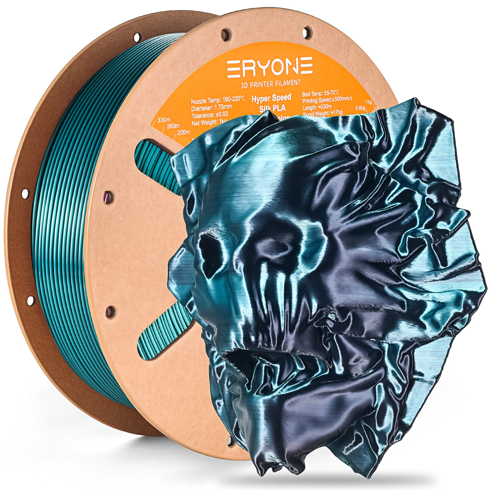 PLA Silk High-Speed Dual-Color Filament - 1.75mm±0.03mm (1kg) - Image 3