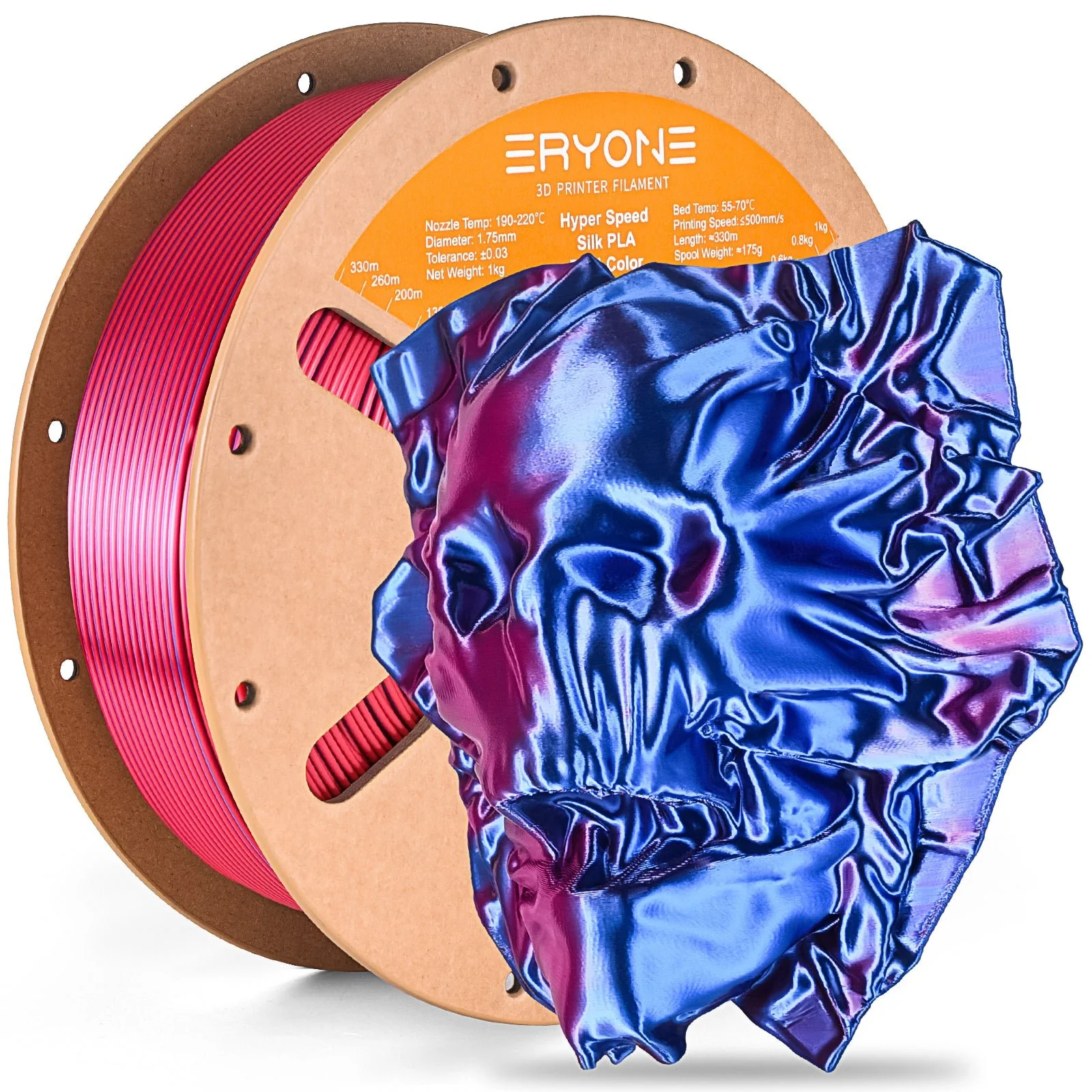 PLA Silk High-Speed Dual-Color Filament - 1.75mm±0.03mm (1kg) - Image 5