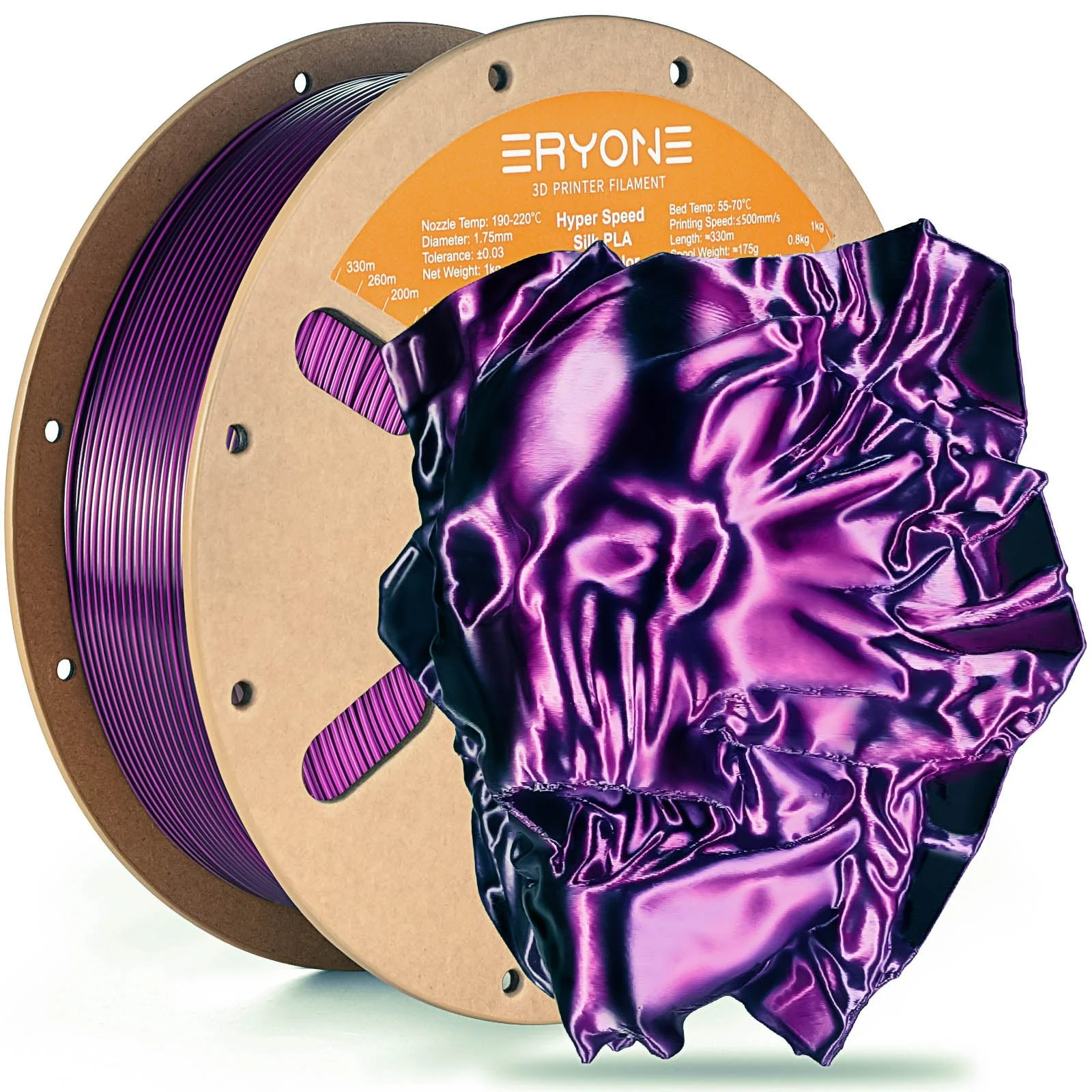 PLA Silk High-Speed Dual-Color Filament - 1.75mm±0.03mm (1kg) - Image 8
