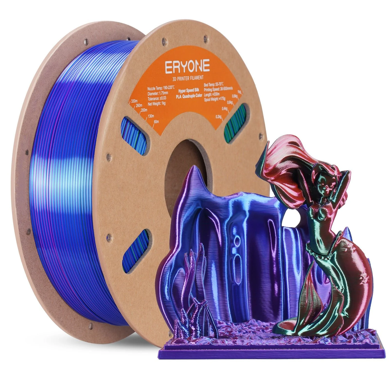 (Bundle Sale) PLA Silk High-Speed Quadruple Filament,1kg (MOQ:10 Rolls,Mixable ) - Image 3